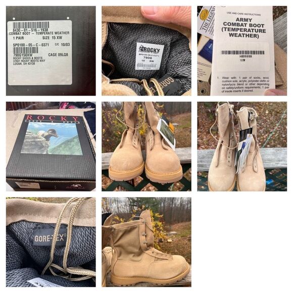 Rocky Combat Boots Gortex Sz 15 Extra Wide SP0100-05-C-0371 NWB - Picture 8 of 8